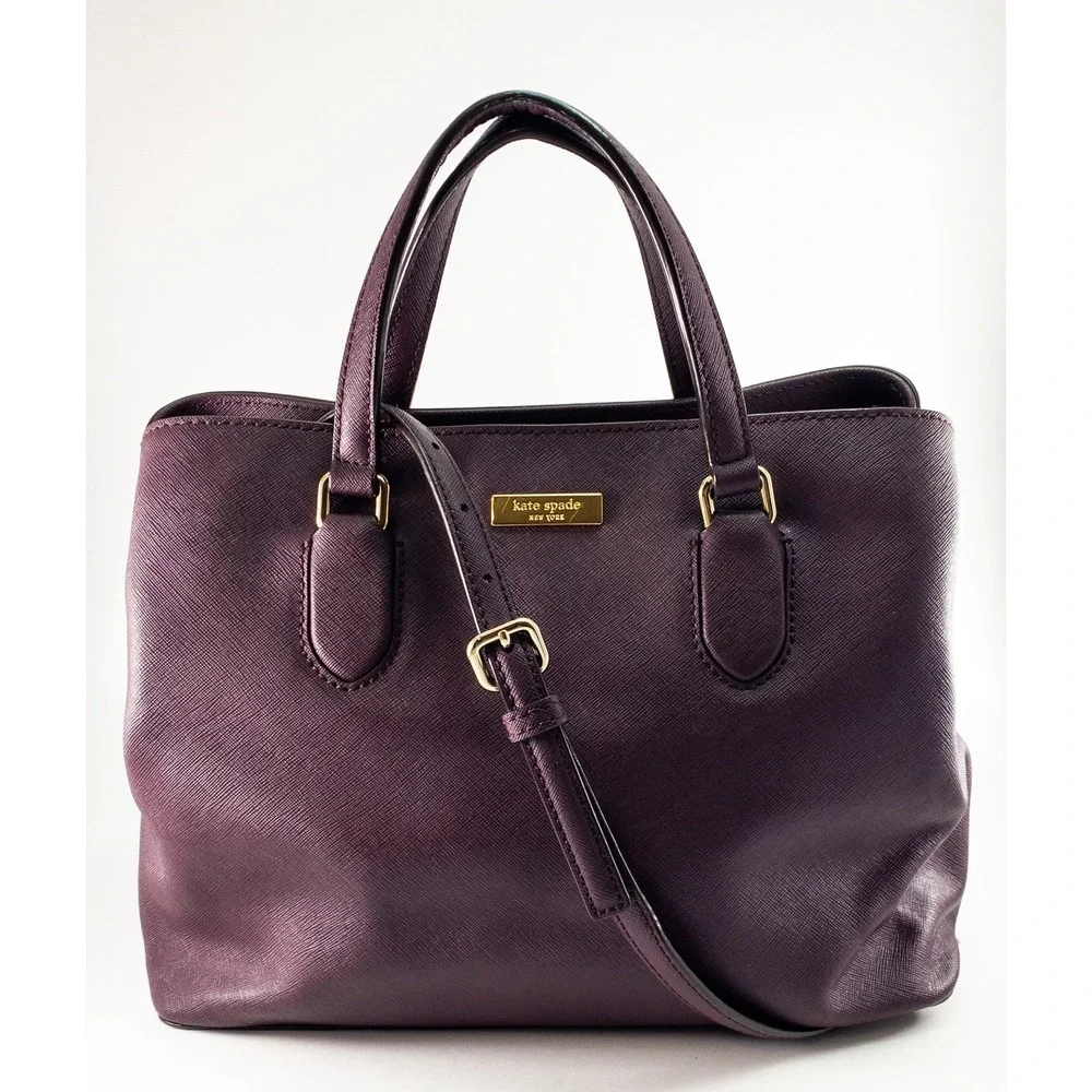 Kate Spade Laurel Way Evangelie Crossbody Bag, Mahogany Mulled Wine Plum Leather